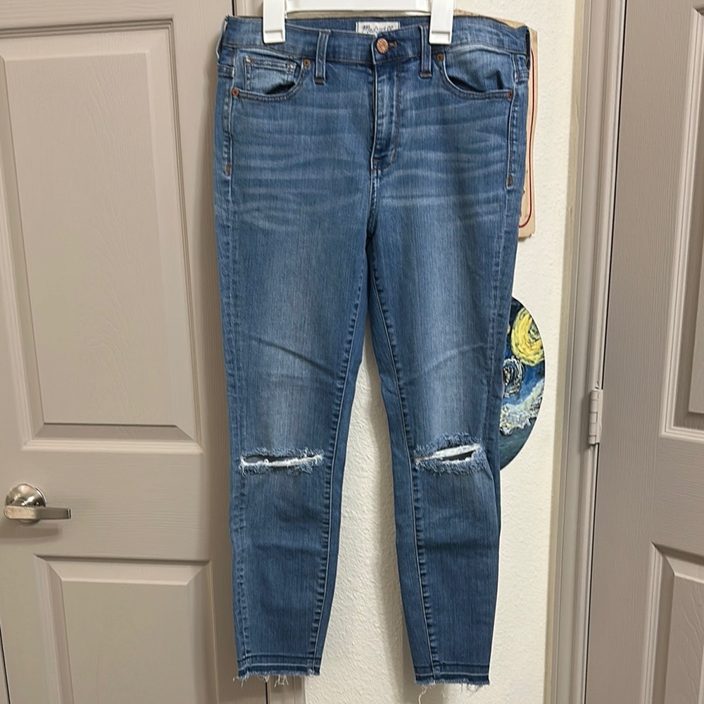 Women's Blue Distressed Jeans